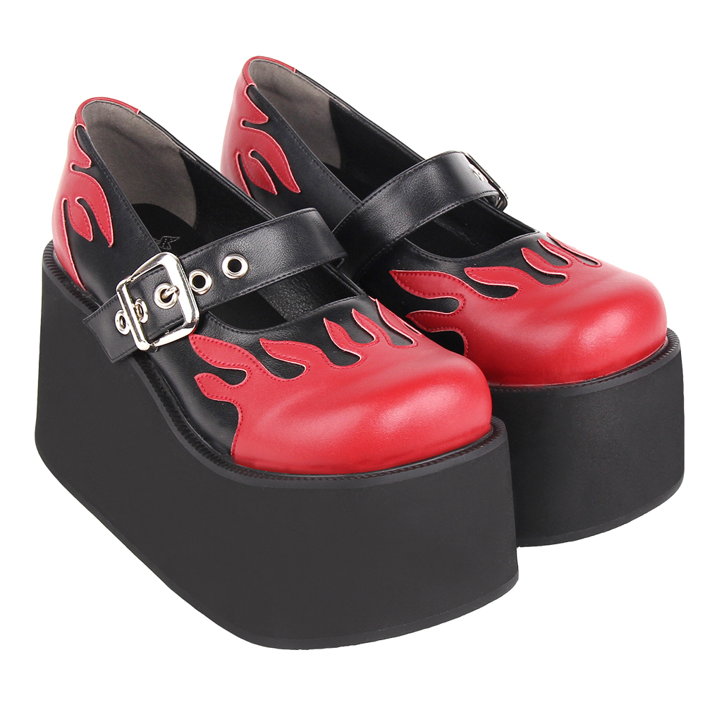 2022年秋季新品超高跟10CM火焰松糕厚底女鞋545