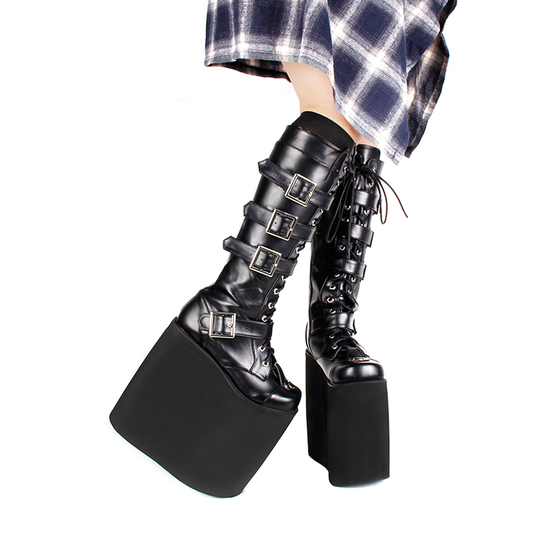 2020冬季新品哥特20cm厚底高筒靴