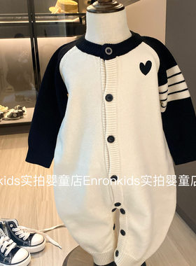 婴儿潮牌tb爱心春秋冬季毛衣