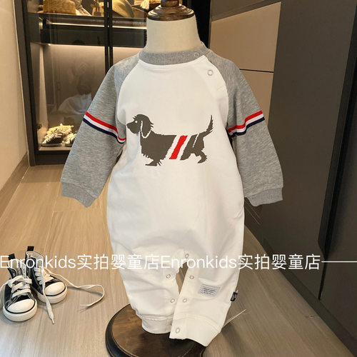 婴儿春秋季纯棉长袖连体衣