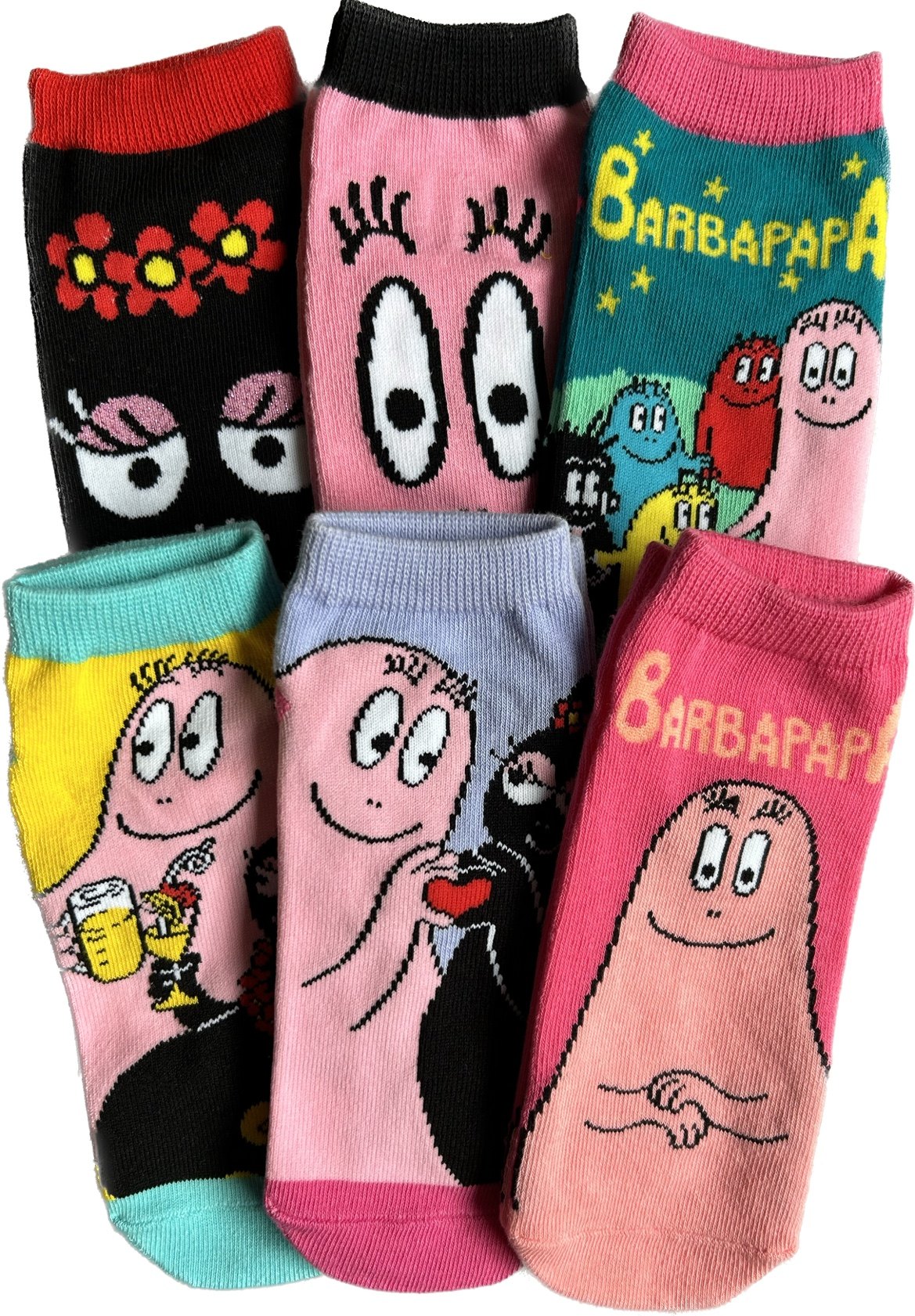 38包邮巴巴爸爸Barbapapa大童成人船袜/羽毛绒保暖地板袜