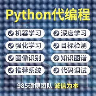 Python编程图像处理深度学习机器学习自然语言AI算法web网站开发