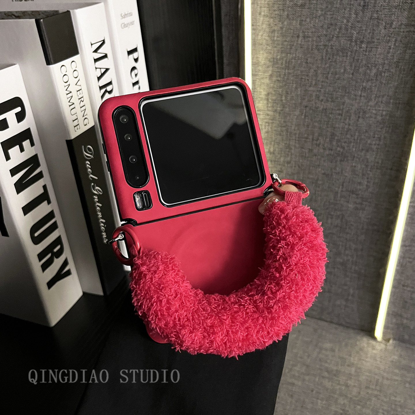 轻调 甜美玫红毛茸手提腕带磁吸壳适用于华为Pura X手机壳全包新款purax典藏版折叠屏p50宝盒翻盖防摔保护套,3C数码配件,手机保护套/壳,淘宝优惠券,粉丝福利购,淘宝优惠卷