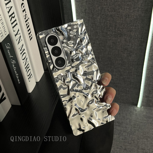 适用三星zfold6/5褶皱纹手机壳