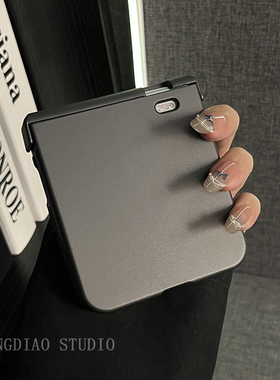 轻调 高级风ins酷炫烤漆深灰色适用于荣耀MagicVFlip2手机壳新款Magic折叠屏V FLIP防摔肤感翻盖三件套保护套