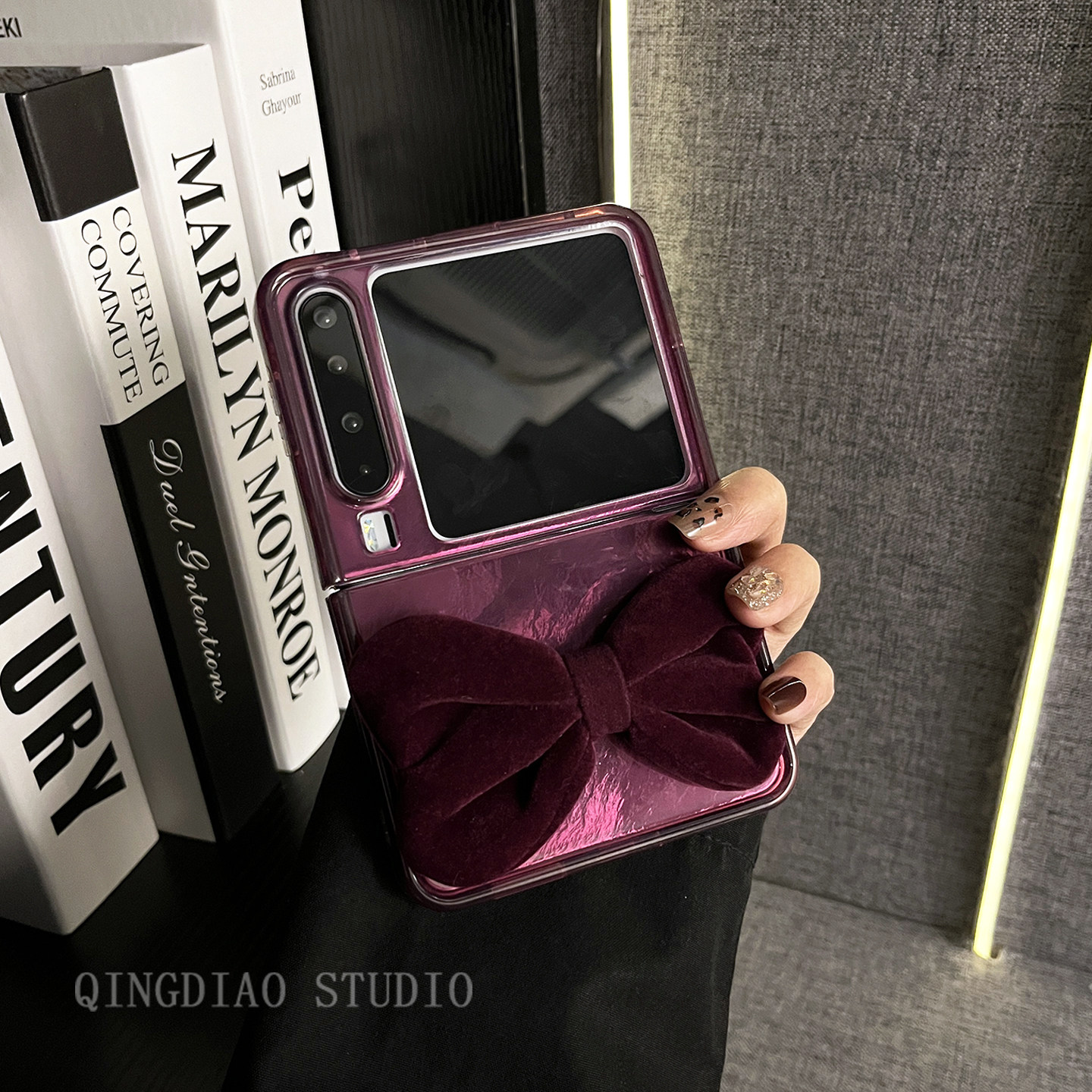轻调 浪漫ins暗紫丝绒蝴蝶结适用于华为PuraX手机壳全包新款purax典藏版折叠屏p50宝盒翻盖防摔锡纸IMD保护套,3C数码配件,手机保护套/壳,淘宝优惠券,粉丝福利购,淘宝优惠卷