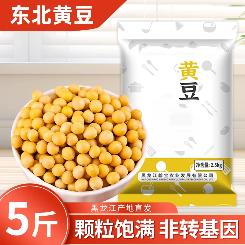 东北黄豆新货农家自种大豆打豆浆发豆芽专用五谷杂粮非转基因批发