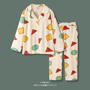 春秋纯棉长袖 男士 套装 长裤 睡衣 大码 Pinksea情侣睡衣女2025年新款