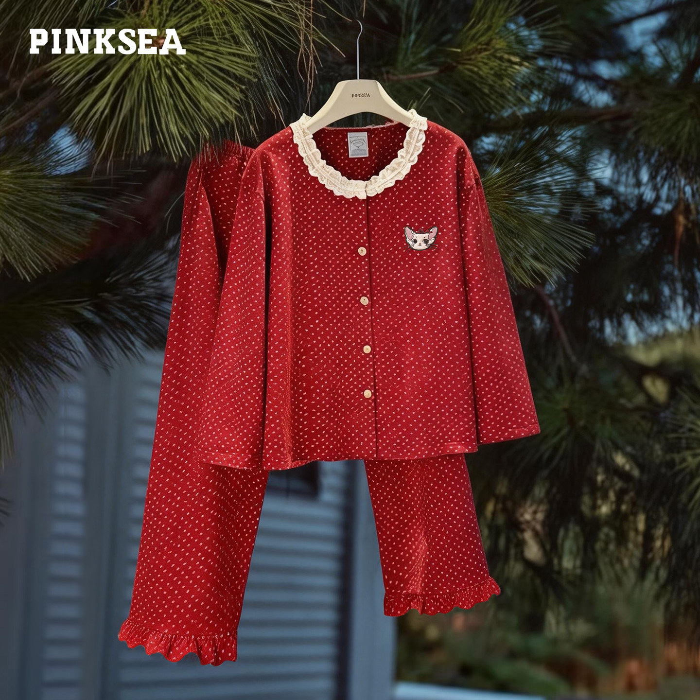 红色本命年睡衣超柔软纯棉产妇月子服带胸垫无哺乳口春秋家居服,孕妇装/孕产妇用品/营养,家居服套装,淘宝优惠券,粉丝福利购,淘宝优惠卷