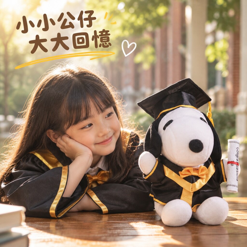 史诺比SNOOPY毕业公仔博士帽学士服幼稚园大中小学玩偶纪念品礼物