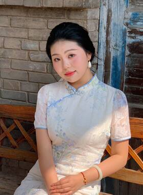胖MM夏季新款20206新中式气质修身大码改良旗袍女日常可穿