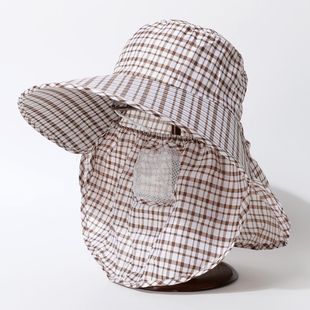 甬制种地太阳帽干活夏季防晒颈采茶户外休闲帽子帽遮阳帽骑行女护