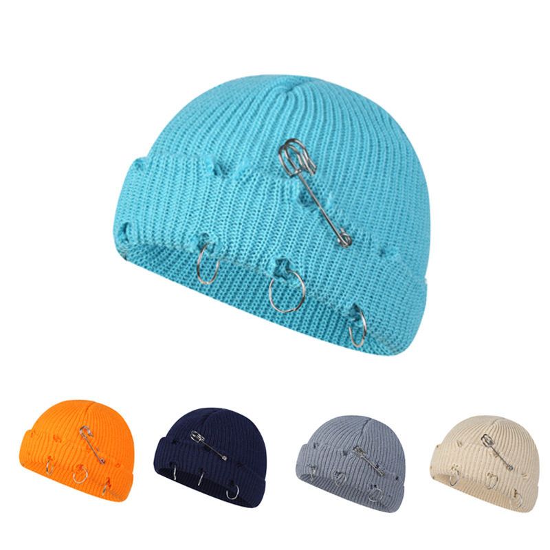 甬制毛线嘻哈帽子帽子ins圆环女