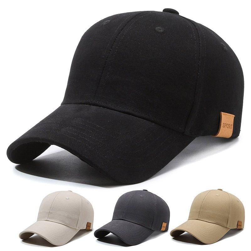 春秋季新款简约侧标帽子韩版户外休闲鸭舌帽男女遮阳防晒棒球帽