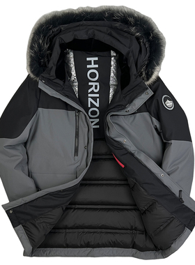 温暖厚款高蓬鹅绒羽绒服男新疆东北户外御寒工装户外风格可脱卸帽