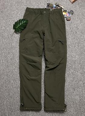 外贸男冬季加绒户外多袋登山防风防水防寒保暖冲锋直筒百搭工装裤