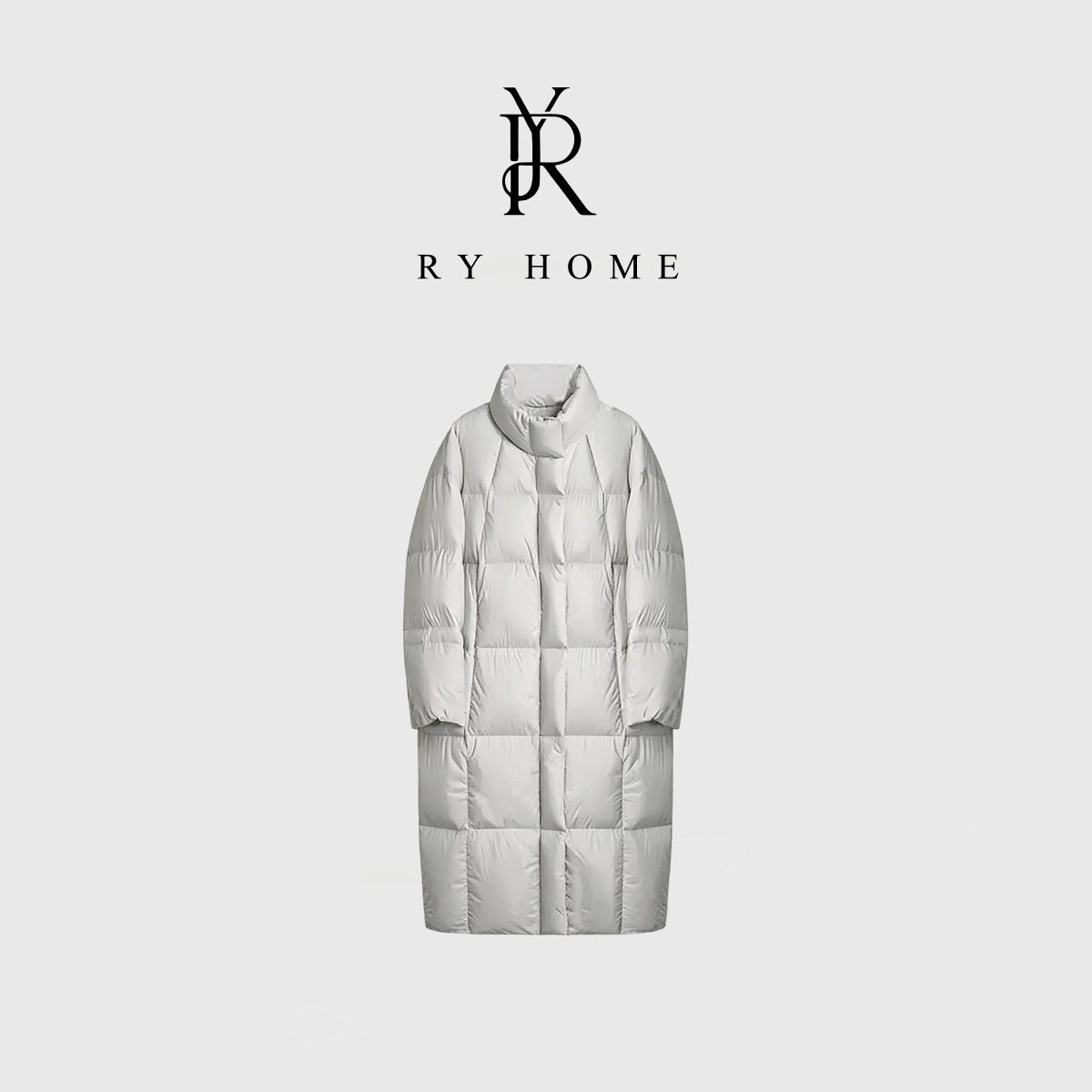 RYHOME 容雨90白鹅绒立领长款面包羽绒服254YF1423