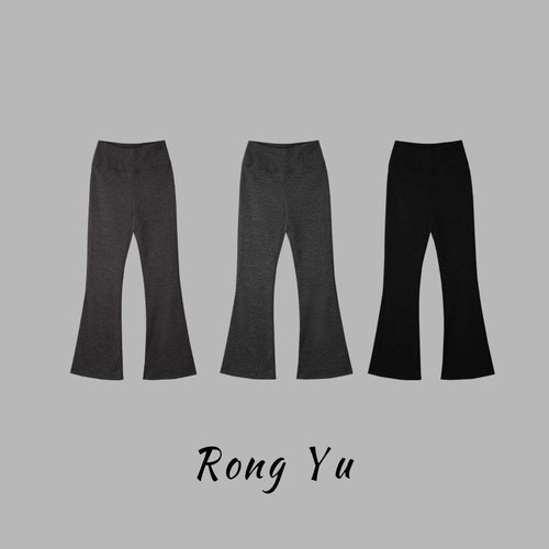 【容雨RYHOME】早秋质感双面绒保暖喇叭裤263K3216