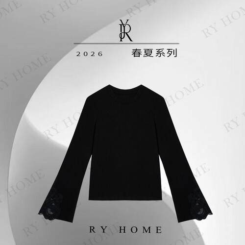 【容雨RYHOME】天丝羊毛袖口镂空长袖针织衫263M3496