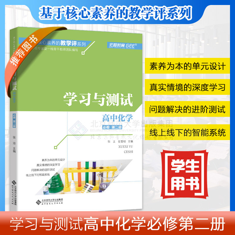 正版】基于核心素养的教学评价系列:学习与测试 高中化学 必修 第二册2册 教学设计 深度教学 进阶测试9787303264339北京师范