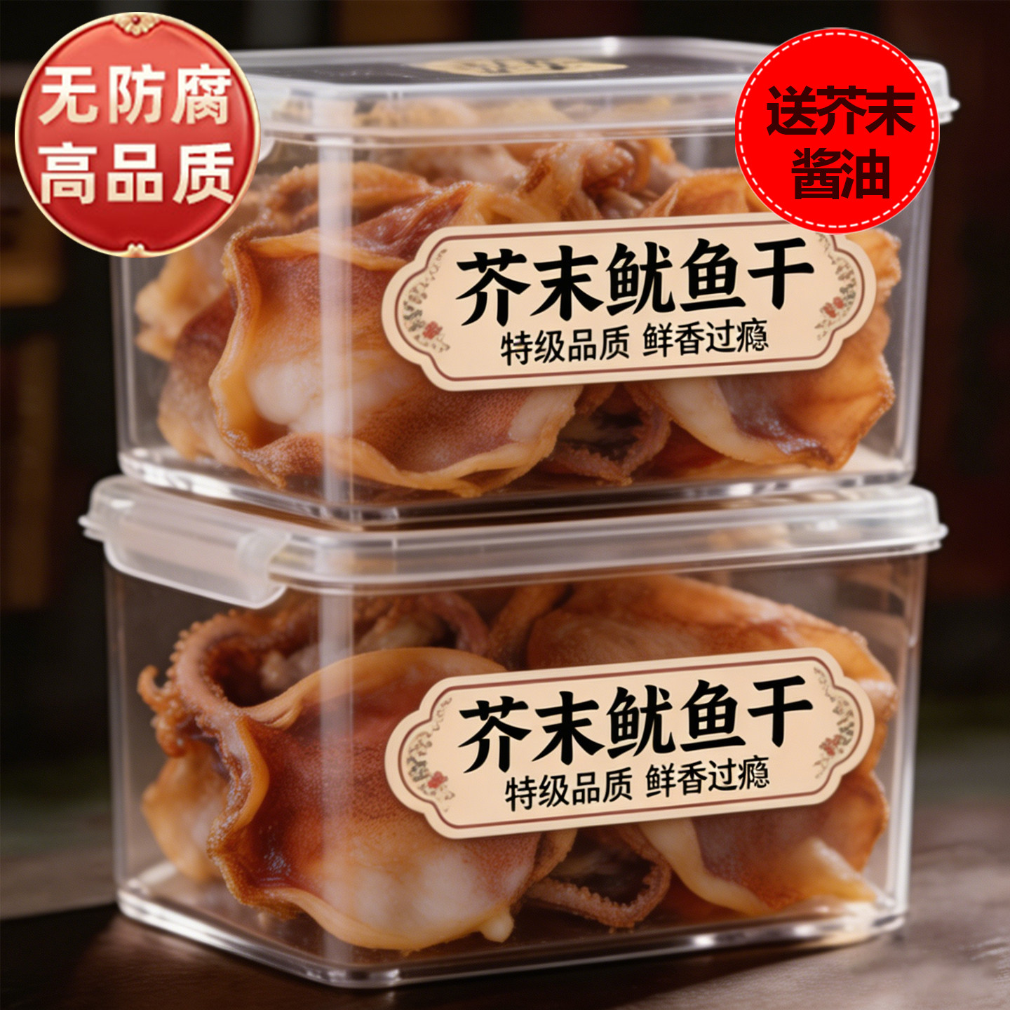 湛江特产特大鱿鱼干手撕芥末碳烤鱿鱼干煲汤炒菜烧烤专用海鲜干货