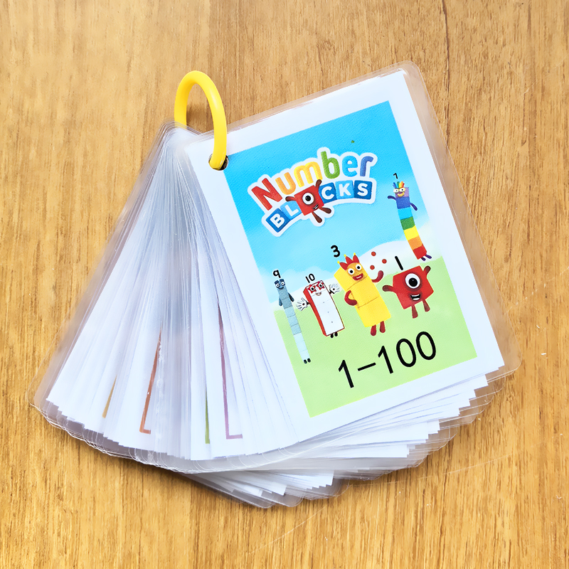 数字积木卡片点读发音英文学识数学启蒙动画桌游玩具幼儿园教具