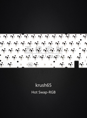 krush65热插拔RGB客制化PCB底灯VIA改键1K回报率FR4材质无开槽