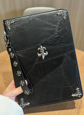 新款2025ipadair6简约潮牌保护套壳9.7/10.2适用于苹果平板电脑pro11英寸mini12345代朋克风笔槽Air10.9迷你7