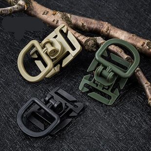 户外战术molle系统背包配件可旋转D型扣织带挂扣