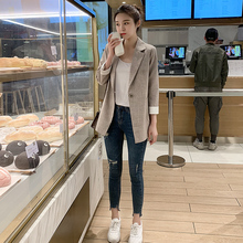 休闲西服上衣韩国 宽松2019春秋百搭时尚 网红chic小西装 外套女韩版