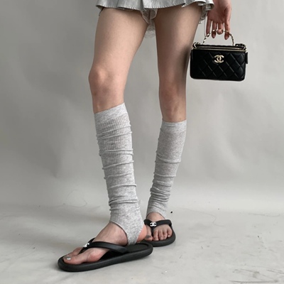 miu系灰色踩脚袜套夏季薄款袜子