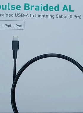 AUKEY原装0.9米C48MFI认证布编苹果数据线 超结实抗拉防缠绕