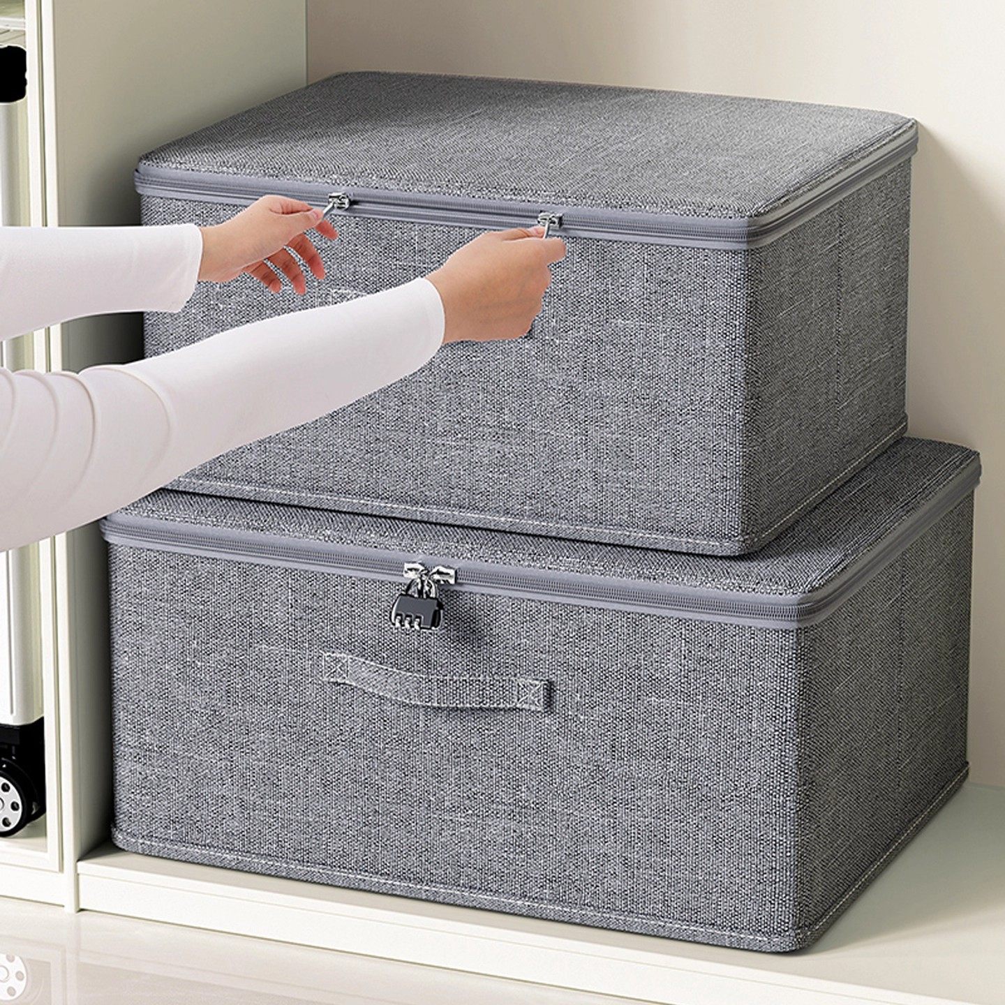 带锁衣服收纳箱大容量家用搬家打包整理箱衣柜装衣物储物盒子家用,收纳整理,收纳箱,淘宝优惠券,粉丝福利购,淘宝优惠卷