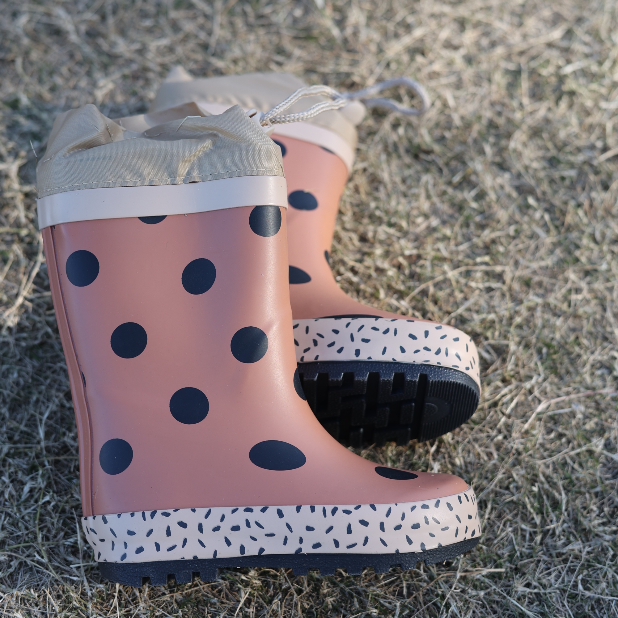 中筒ins男女童加绒冬季雨鞋