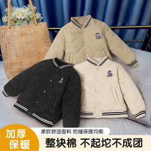 秋冬儿童羽绒棉外套2026冬季新款男童女童棒球棉服中大童韩系棉衣