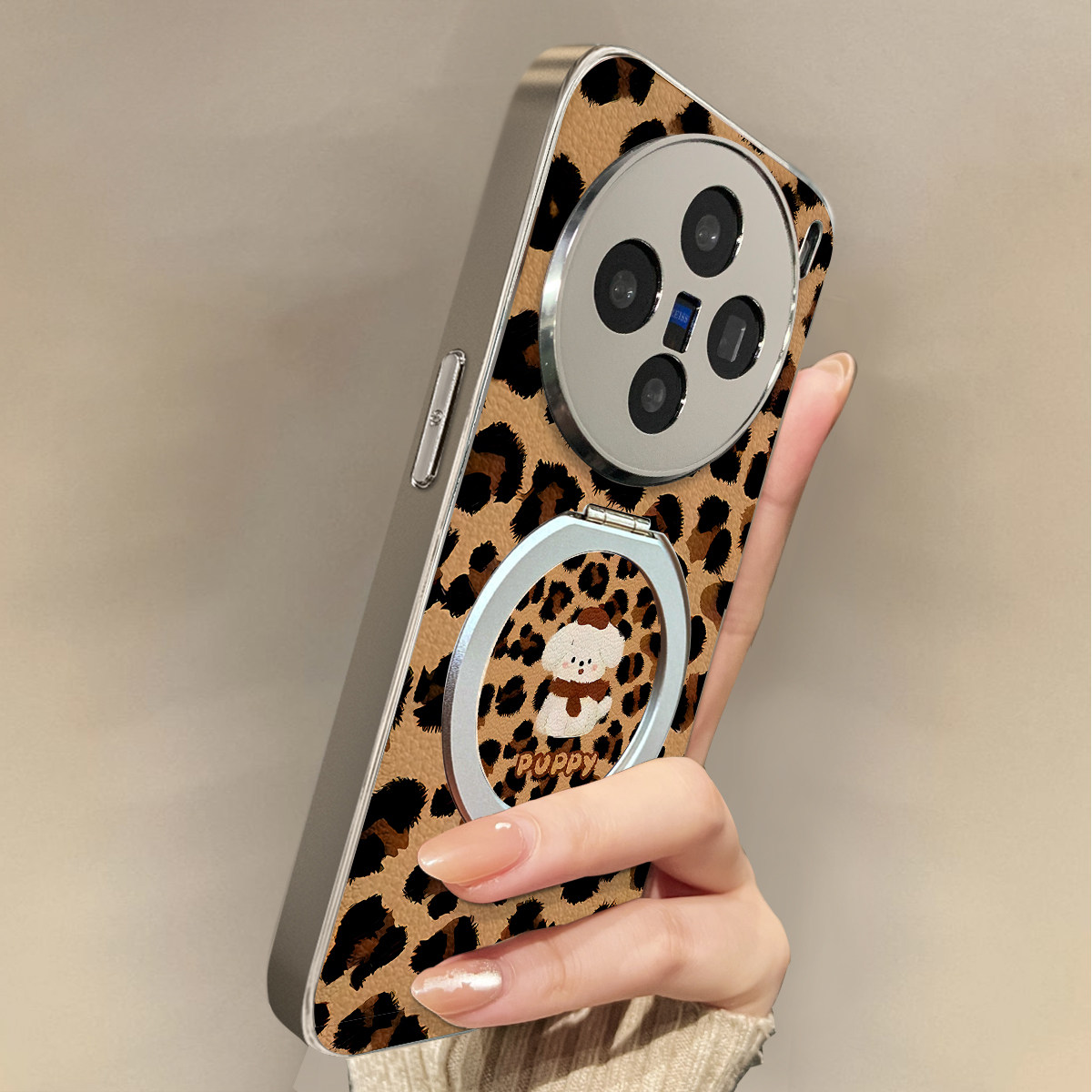 适用于vivox300Pro手机壳新款豹纹白犬X100pro/90S/80斜跨全包S30promini/20/19套防摔Y300带挂绳女X200ULTRA