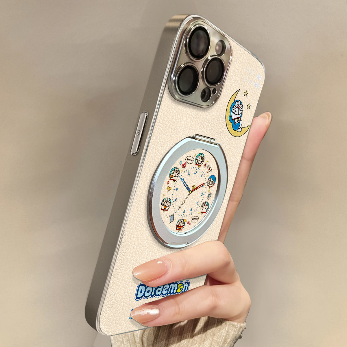 适用于苹果17promax手机壳带挂绳时钟蓝胖iphone14/16pro套硅胶xs全包防摔斜跨15ultra套网红11新款xr女13PRO