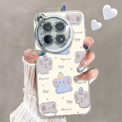 自带镜头膜适用于一加12手机壳镂空小象高级感1加3v硅胶全包防摔1+10T外新款一加11女潮牌一加ace2/3pro套软