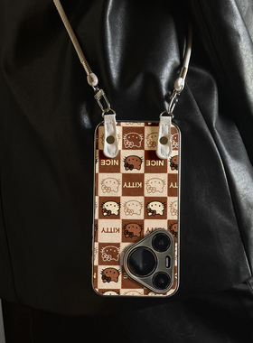 适用于华为Pura70pro手机壳新款棋盘头像Mate60/70pro十套50/40全包防摔P60/80带挂绳Nova14ultra/13/12外7/9