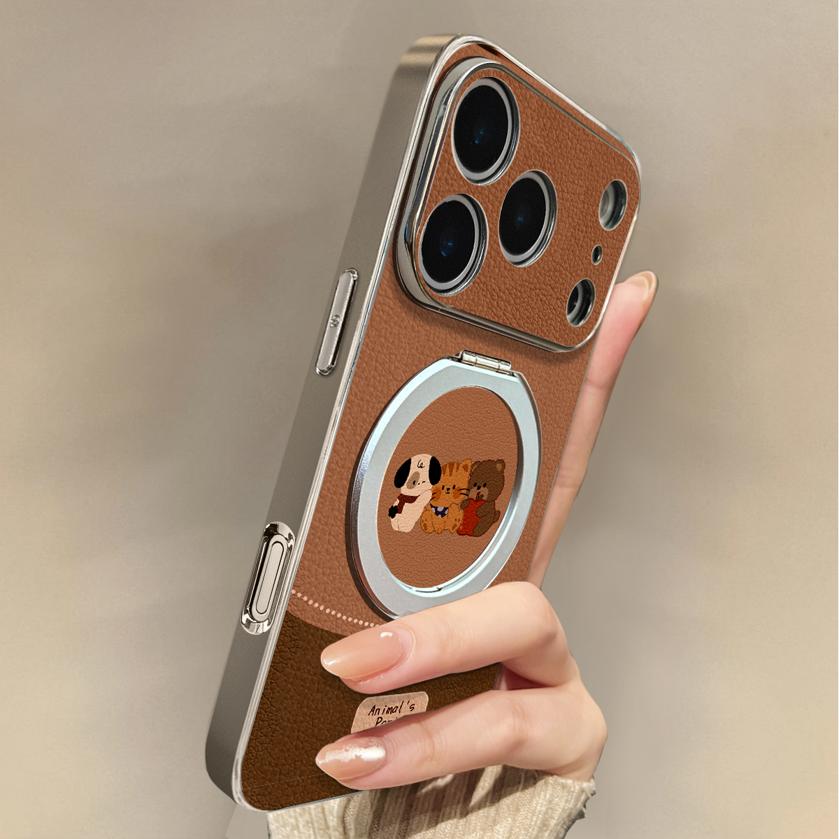 适用于苹果17promax手机壳带挂绳动物磁吸iphone14/16pro套硅胶xs全包防摔斜跨15ultra套网红11新款xr女13PRO