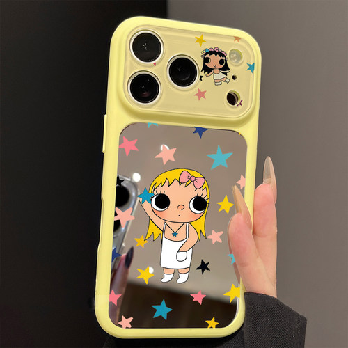 适用于苹果17promax手机壳柔彩镜面星彩迷妹iphone14/16pro套硅胶xs全包防摔15promax套高级感新款女13PRO