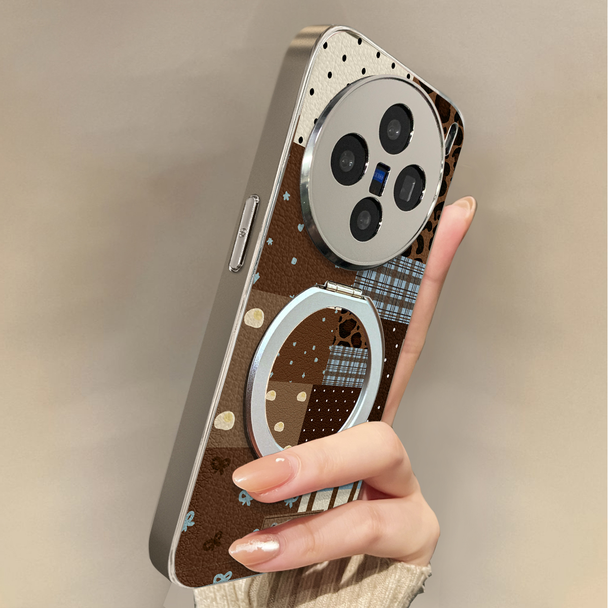 适用于vivox200ultra手机壳新款拼接色块X100pro/90S/80斜跨全包S30promini/20/19/18/17套防摔Y300i带挂绳女