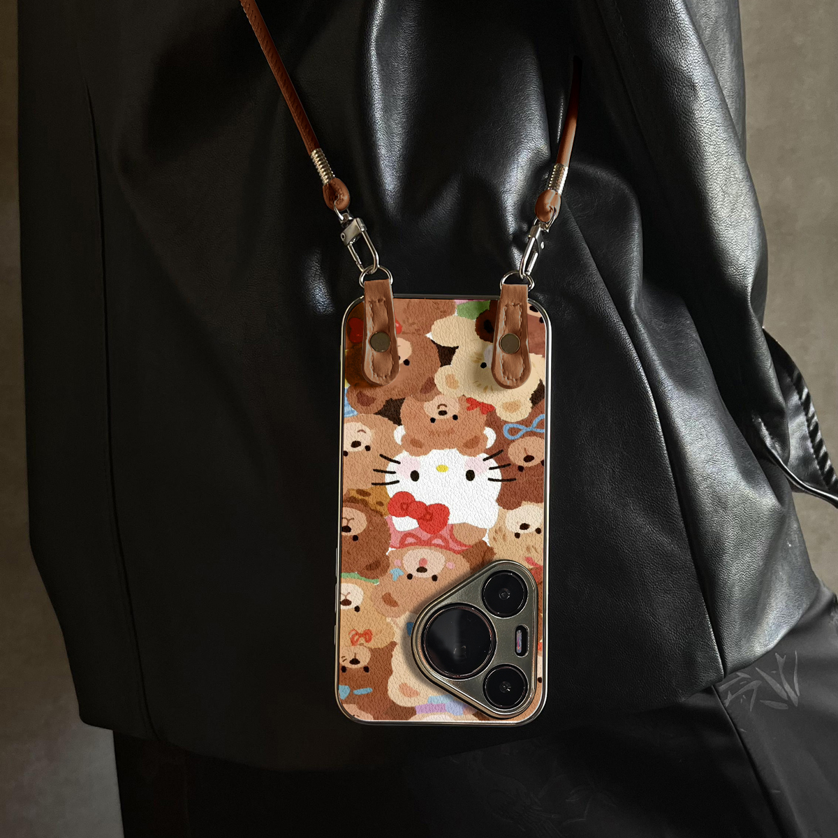 适用于华为Pura70pro手机壳新款叠叠乐熊Mate60/70pro十套50/40全包防摔P60/80带挂绳Nova14ultra/13/12外7/9