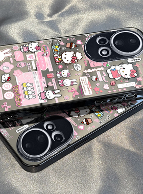 适用于华为nova13pro手机壳镜面粉框KT猫Nove5/6/7se硅胶8全包防摔Hinova9男女13软nova10/11/12ultra套新款