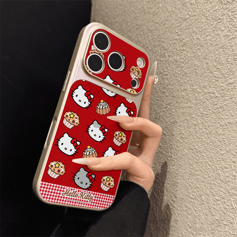 适用于苹果17promax手机壳皮纹蛋糕KT猫iphone14/16pro套硅胶xs全包防摔斜跨15ultra套网红11新款xr女13PRO,3C数码配件,手机保护套/壳,淘宝优惠券,粉丝福利购,淘宝优惠卷