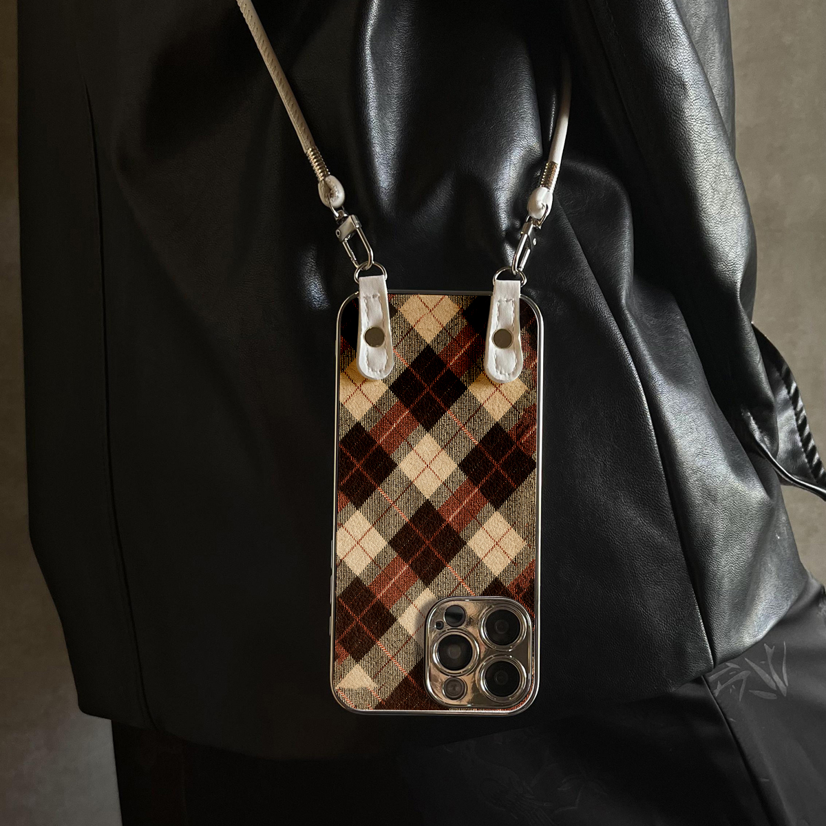 适用于OPPOReno14Pro手机壳拼色菱格新款带挂绳FINDx8s/x7ultra全包x6/5防摔a58硅胶7/8/9女10/11pro十12套13