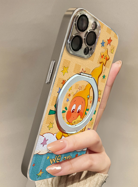 适用于OPPOReno14Pro手机壳睡帽星人新款磁吸支架FINDx8s/x7ultra全包x6/5防摔a58硅胶7/8/9女10/11pro12套13