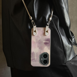 适用于荣耀500Pro手机壳晕紫叠彩华为x70斜跨x40/50全包400防摔90新款女60/70/80套2/300带挂绳magic8/7/6pro