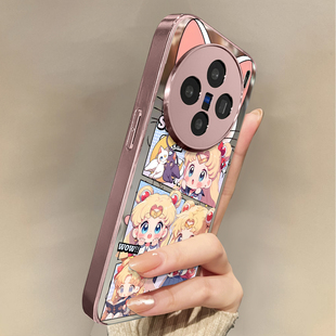 女vivox90 80外硅胶全包防摔y200i新款 x100s套软 适用于vivox200promini手机壳镜面Q美少女高级感vivix60