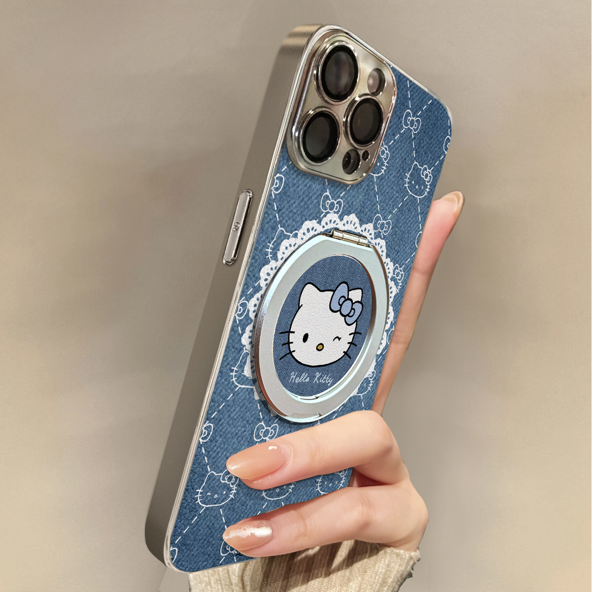 适用于苹果17promax手机壳带挂绳花边KT猫iphone14/16pro套硅胶xs全包防摔斜跨15ultra套网红11新款xr女13PRO
